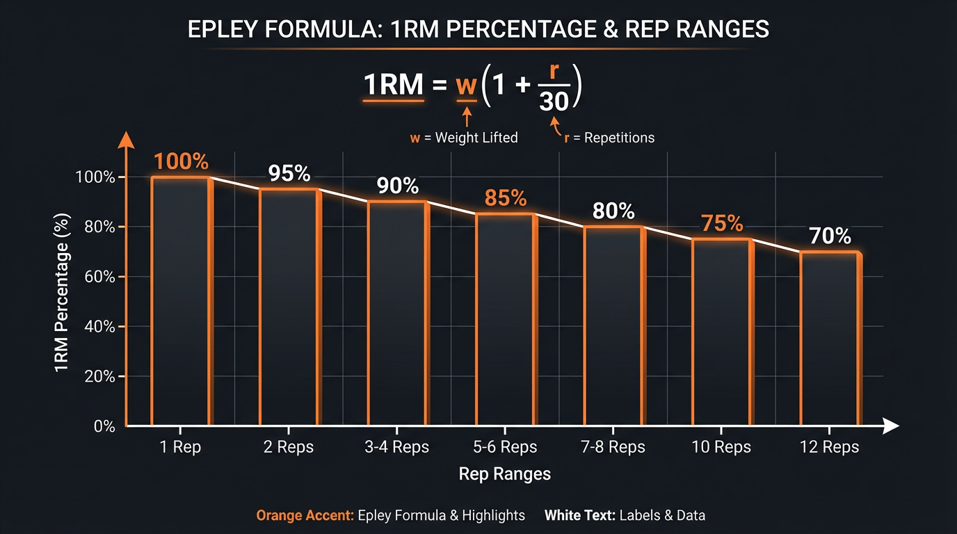Diagram showing how the 1RM Calculator works