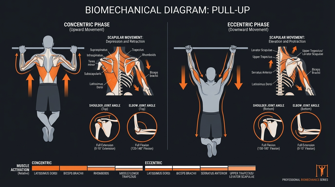 Diagram illustrating key concepts from 1-Hour Back and Biceps Blast: Pullups, Rows, and Curls