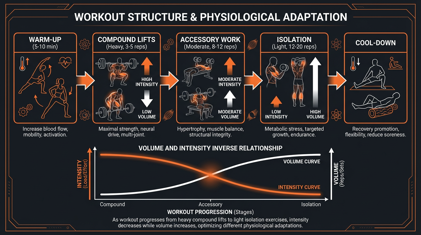 Diagram illustrating key concepts from 30-Minute Forearm and Grip Strength Routine for Men