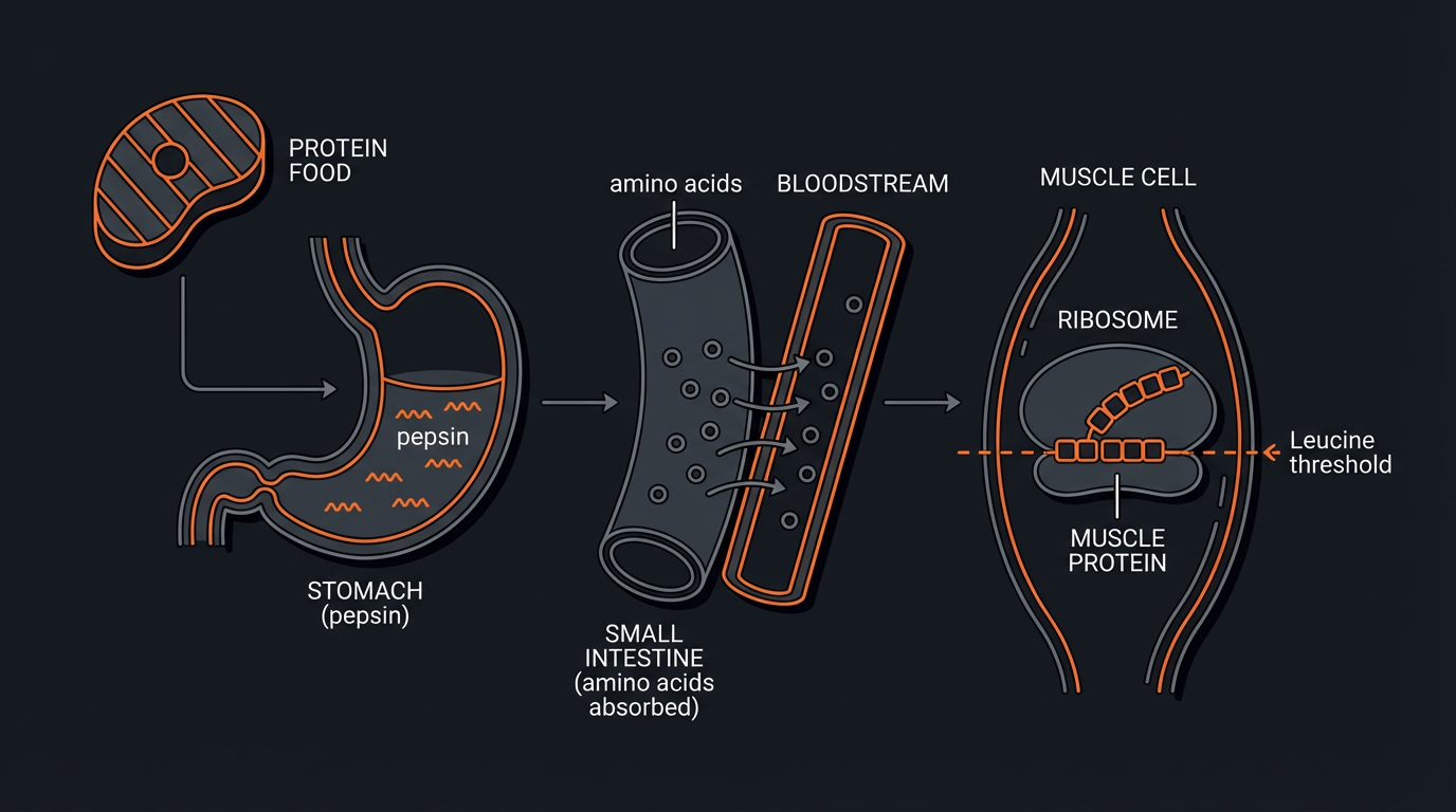 Diagram illustrating key concepts from Complete Guide to Protein Timing: When to Take Protein for Optimal Results