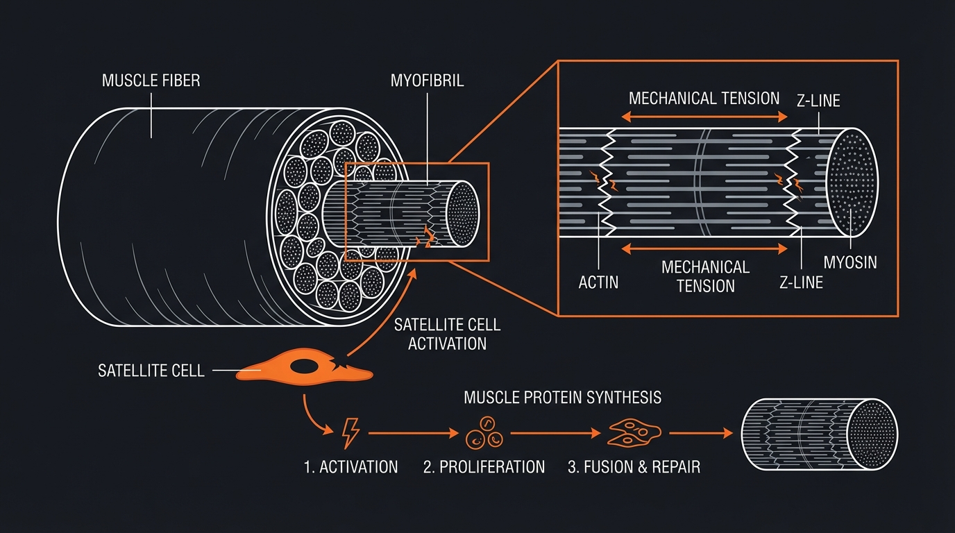 Diagram illustrating key concepts from Myofibrillar vs. Sarcoplasmic Hypertrophy: Targeting Different Muscle Growth