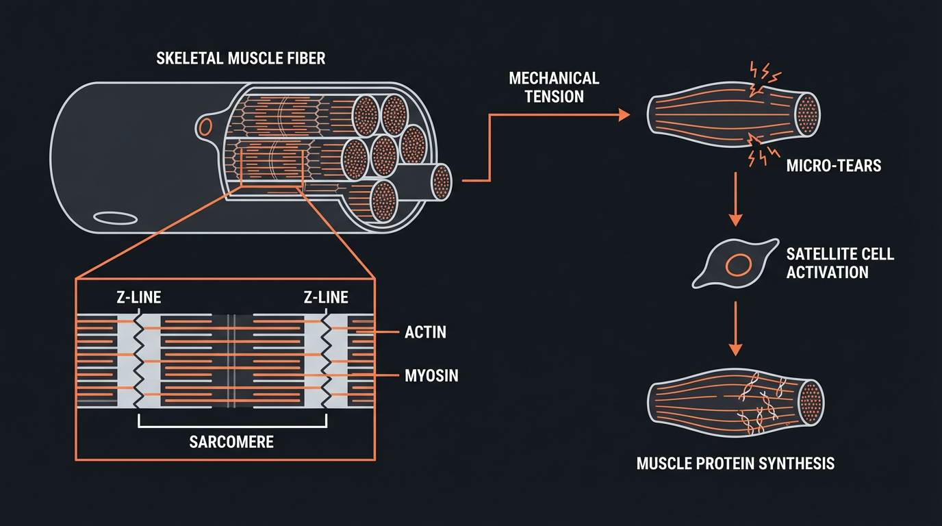Diagram illustrating key concepts from Optimizing Hormone Levels Naturally for Maximum Muscle Growth
