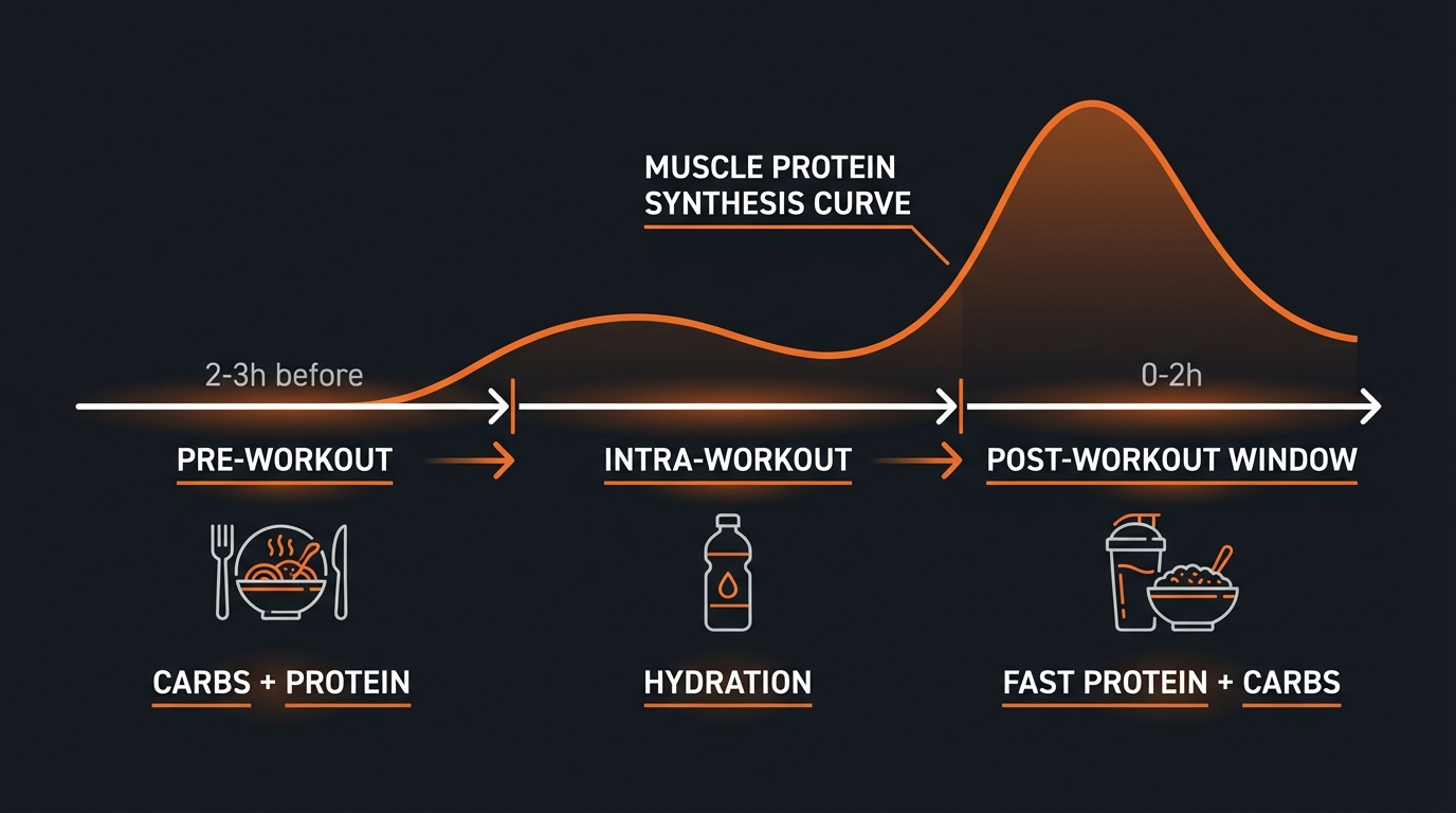 Diagram illustrating key concepts from Post-Workout Nutrition: Best Meals for Muscle Recovery and Growth