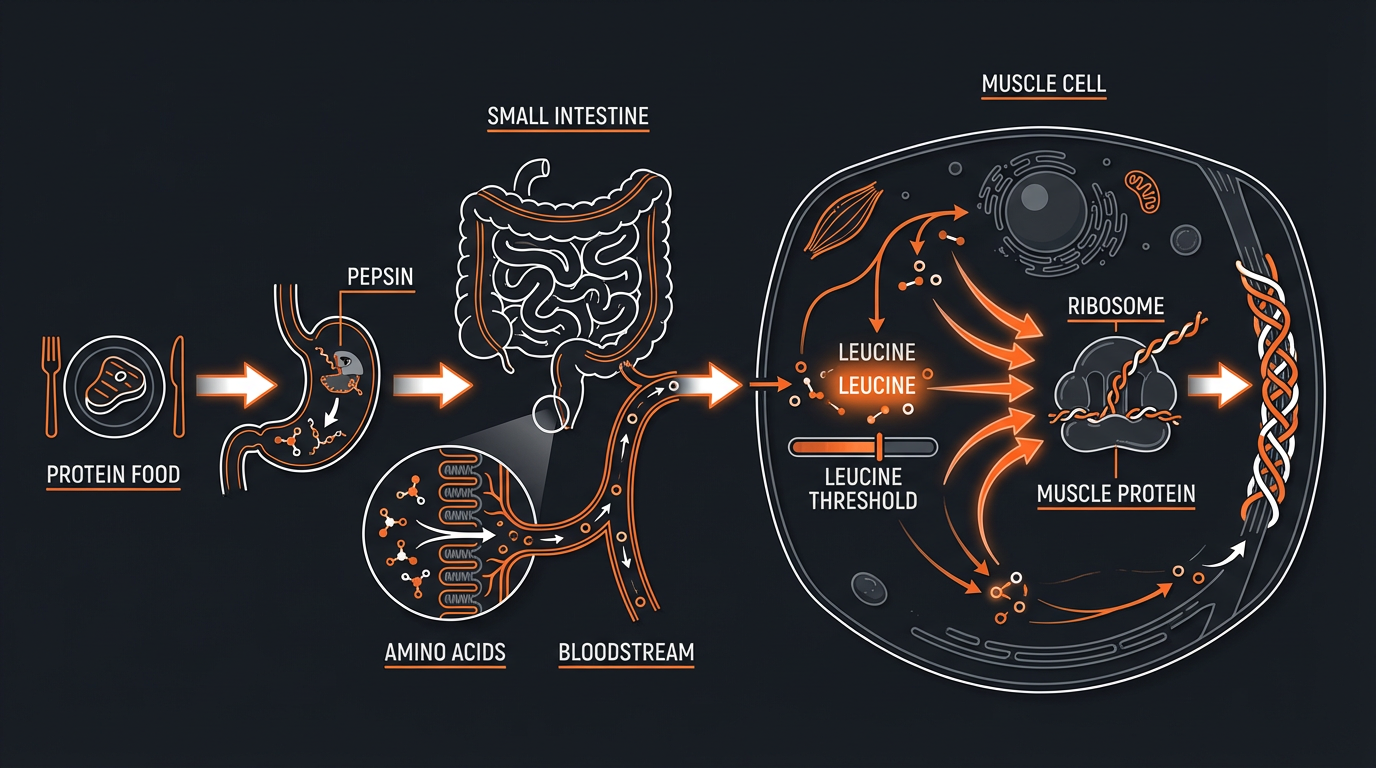 Diagram illustrating key concepts from Protein Myths Debunked: Separating Fact from Fiction in Supplement Marketing
