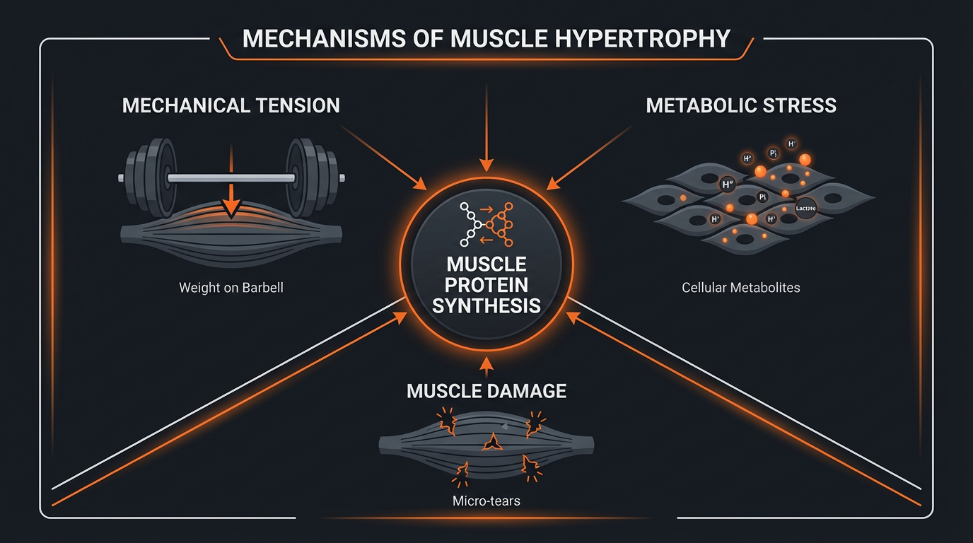 Diagram illustrating key concepts from Can You Get Abs While Bulking?