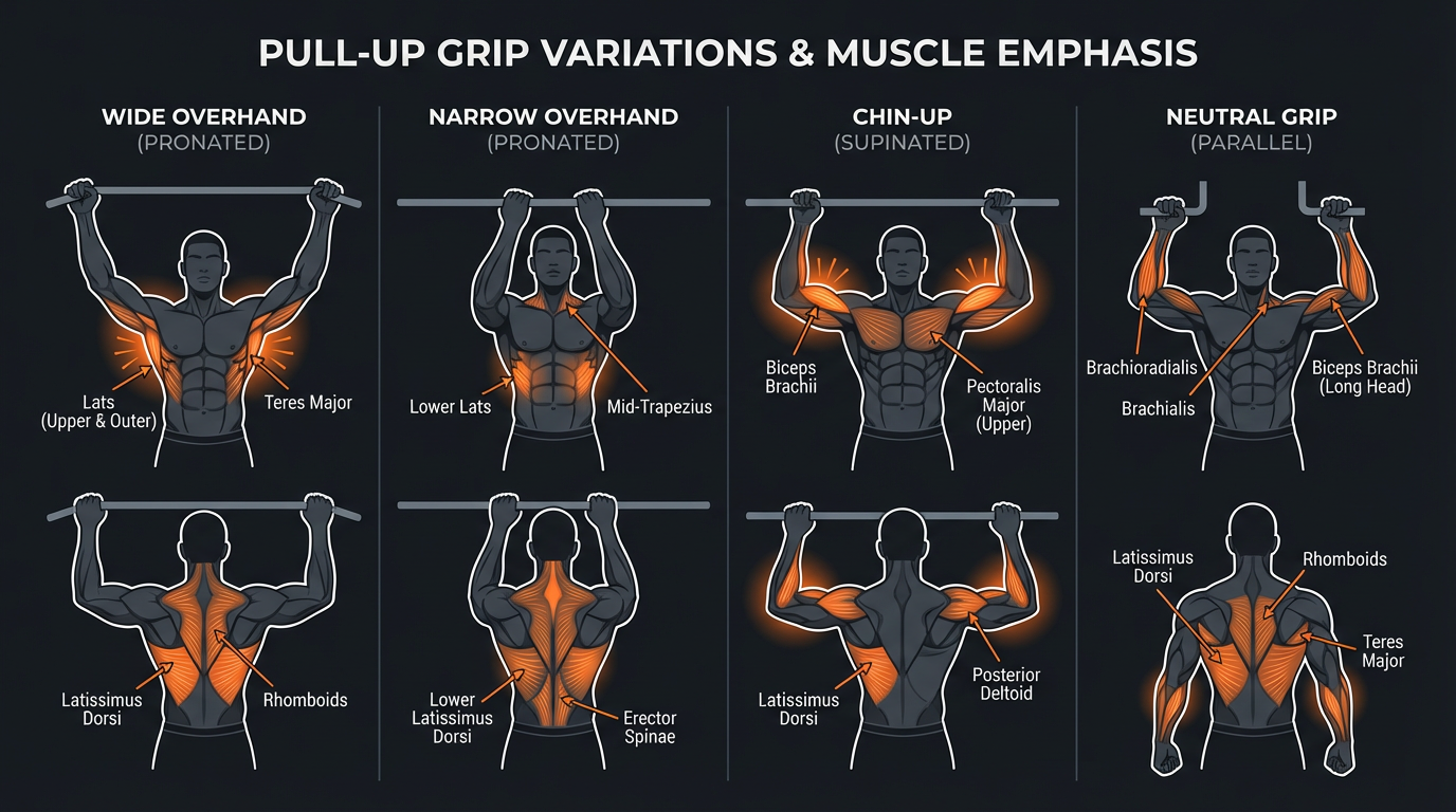 Diagram illustrating key concepts from Towel Pull-Ups: Grip Strength and Back Development Combined