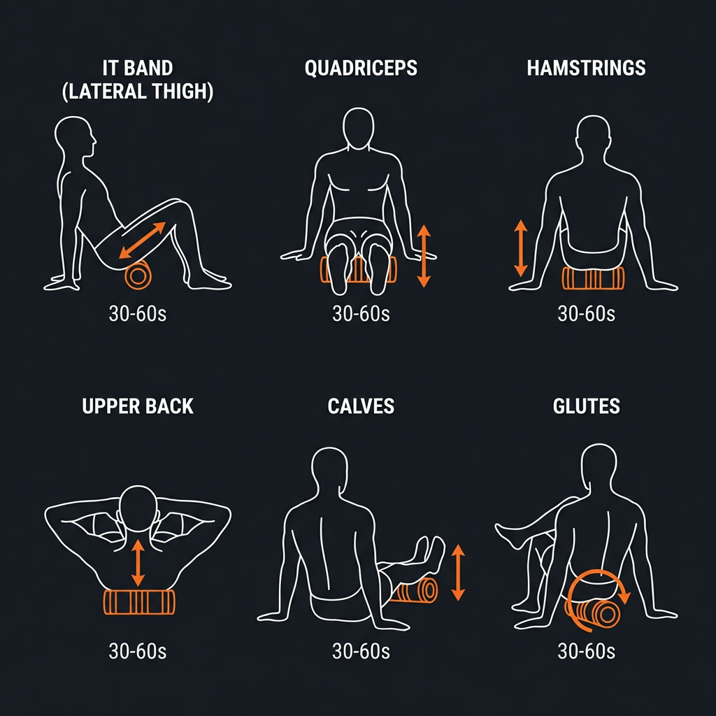 Diagram illustrating key concepts from 25-Min Foam Roller & Mobility Routine